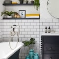 What should not be done when designing a bathroom?
