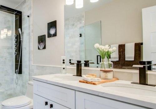 What do you install first in a bathroom remodel?