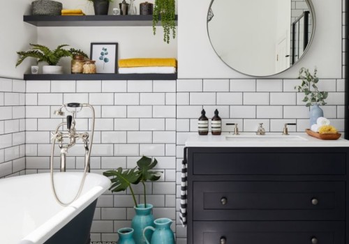 What should not be done when designing a bathroom?